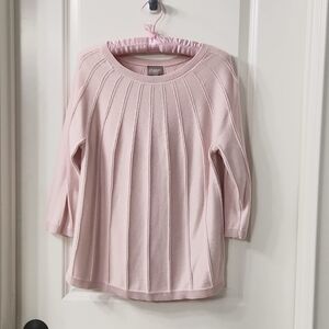 Sweater 3/4 sleeve, pink, Chico's size 1